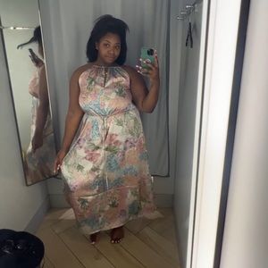 long springtime floral dress